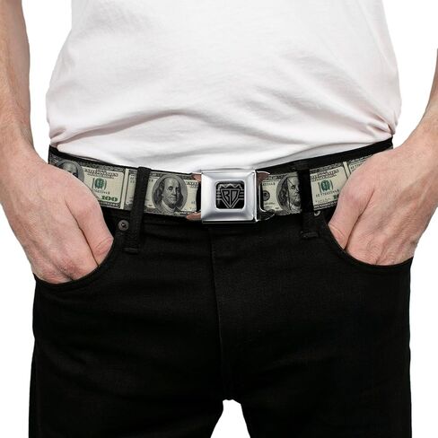 Buckle-Down unisex-adult Seatbelt Belt Money W30001Belt in Kuwait