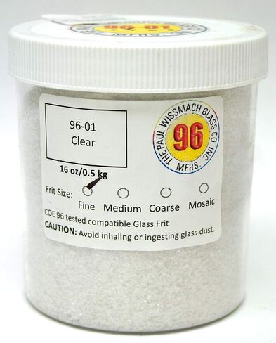 1 Lb Wissmach Clear Transparent Fine Frit - 96 Coe in Kuwait