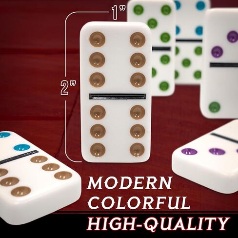 Front Porch Classics | Mexican Train Domino Set in Wooden Collector Box from Front Porch Classics for 2 to 8 Players Ages 8 and Up in Kuwait