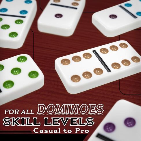 Front Porch Classics | Mexican Train Domino Set in Wooden Collector Box from Front Porch Classics for 2 to 8 Players Ages 8 and Up in Kuwait