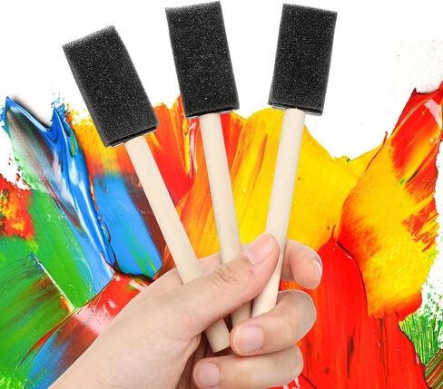 160Pcs 1" Foam Paint Brushes, Disposable Sponge for Stain, Varnish & DIY in Kuwait