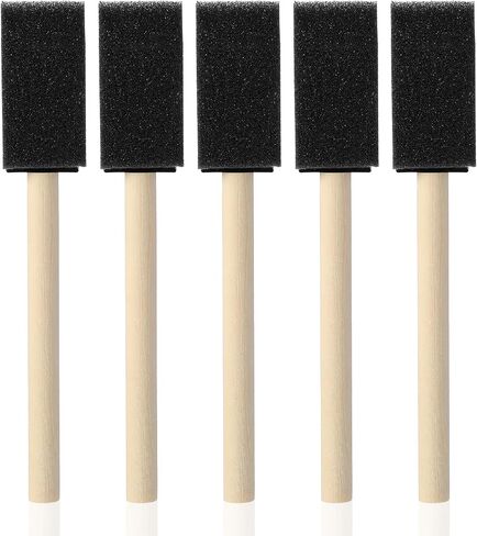 5 Pcs Foam Paint Brushes, 1 Inch Foam Brush Wood Handle in Kuwait