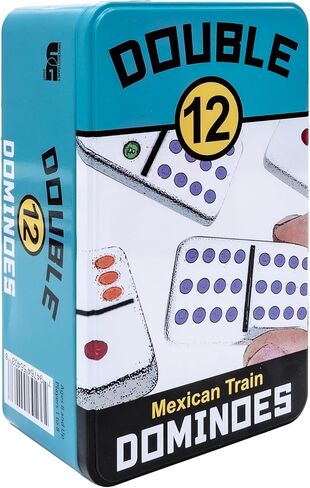 Front Porch Classics | Mexican Train Domino Set in Wooden Collector Box from Front Porch Classics for 2 to 8 Players Ages 8 and Up in Kuwait