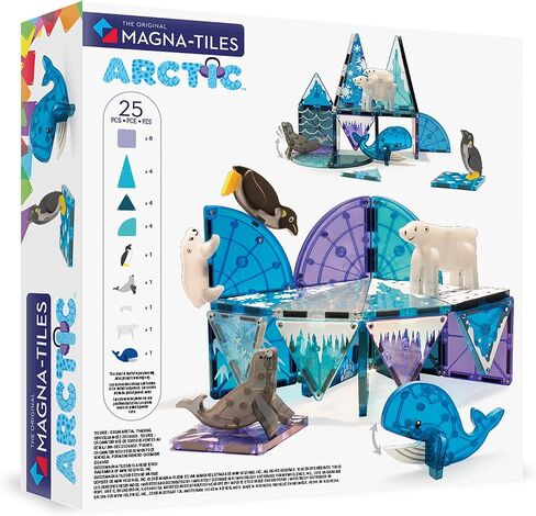 MAGNA-TILES Arctic Animals 25-Piece Magnetic Construction Set, The ORIGINAL Magnetic Building Brand in Kuwait