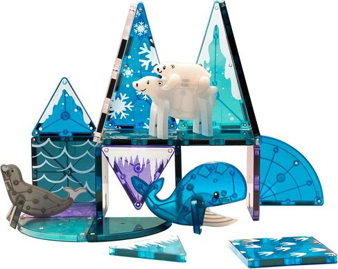 MAGNA-TILES Arctic Animals 25-Piece Magnetic Construction Set, The ORIGINAL Magnetic Building Brand in Kuwait