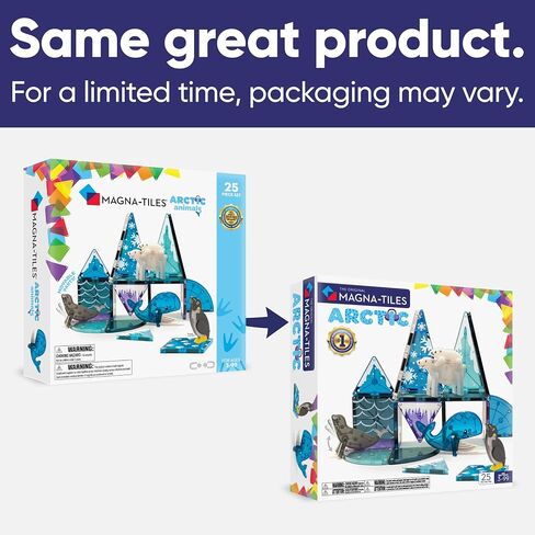 MAGNA-TILES Arctic Animals 25-Piece Magnetic Construction Set, The ORIGINAL Magnetic Building Brand in Kuwait