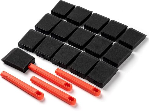 Mister Rui Foam Brush Kit 2 Inch with 2 Handles & 8 Sponge Heads in Kuwait