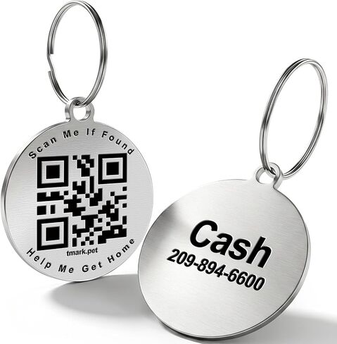 TechMark Personalized Dog Tags Custom Pet ID Tags with QR Code in Kuwait