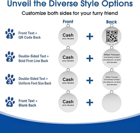 TechMark Personalized Dog Tags Custom Pet ID Tags with QR Code in Kuwait