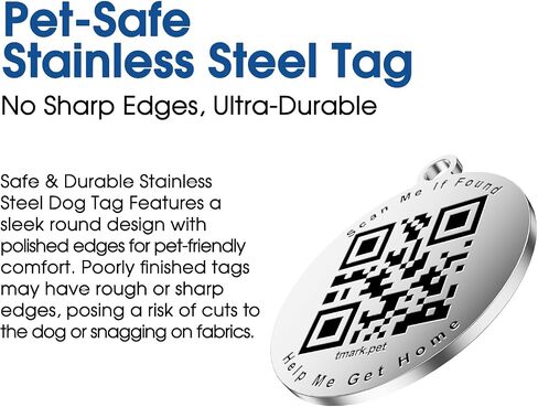 TechMark Personalized Dog Tags Custom Pet ID Tags with QR Code in Kuwait