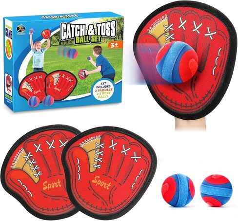 DISHIO Toss and Catch Ball Game Outdoor, Yard Games Beach Toys Pool Toddler Baseball Glove & Catch Ball Toys in Kuwait