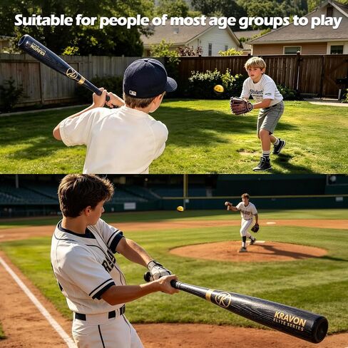 Kravon Grand Slam Baseball Bat Set, Includes 1 Plastic Bat, 6 Perforated Balls, 4 Throw Down Bases and 1 Hand Glue for Teenagers(13 Years Old and Above) and Adult in Kuwait