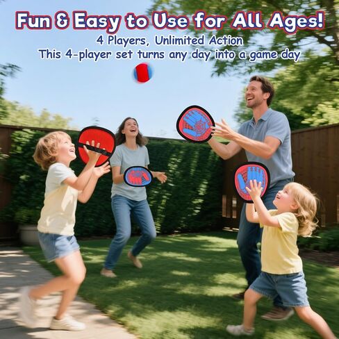 Sunrad Toss and Catch Ball Game Set 4pcs Kids Family Outdoor Games in Kuwait