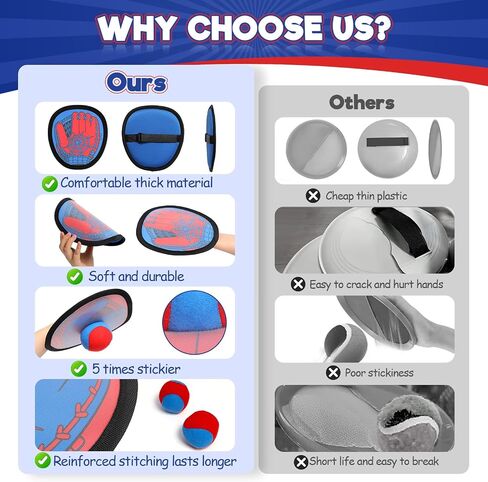 Sunrad Toss and Catch Ball Game Set 4pcs Kids Family Outdoor Games in Kuwait