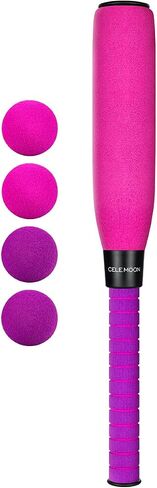 CeleMoon 22 Inch Soft Foam Kids Baseball Bat Set with Balls | Gift Toys for Children Toddlers Boys Girls Age 3-5-8 Outdoor Indoor Sport T Ball Game Playing in Kuwait