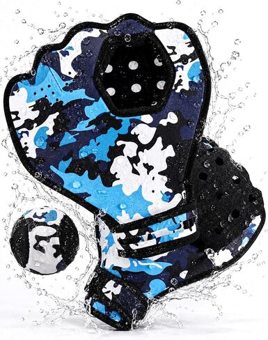 Water Baseball Gloves Set for Pool & Beach Games-for Beach Games & Swimming Pool Games,1PC Water Bouncing Ball with 2PCS Pool Baseball Glove,Ambidextrous Design in Kuwait