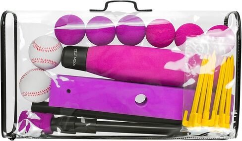CeleMoon Foam T Ball Kids Baseball Softball Bat Set Batting, 8 Colored Balls Included for Toddler Gift 3 4 5 Years Indoor Outdoor Sport Playing Toys in Kuwait