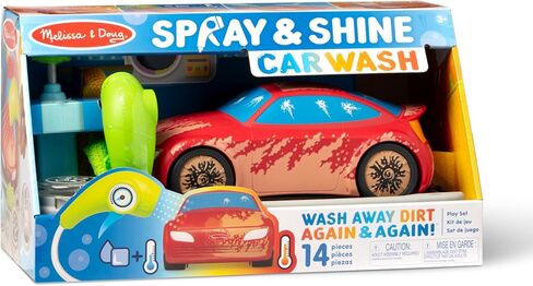 Melissa & Doug Spray & Shine Car Wash Color-Changing Water Toy Play Set Boys and Girls 3+ in Kuwait