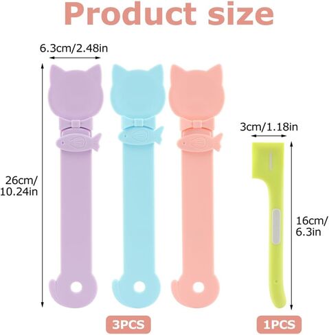 4Pcs Cat Treat Spoon Set with Canning Spatula, Cat Strip Feeder Squeeze in Kuwait