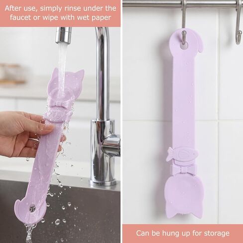 4Pcs Cat Treat Spoon Set with Canning Spatula, Cat Strip Feeder Squeeze in Kuwait