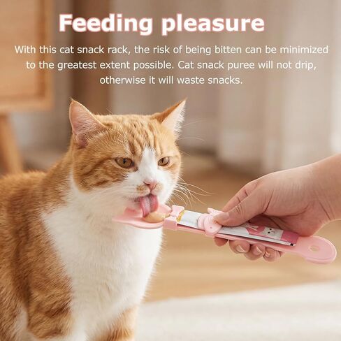 4Pcs Cat Treat Spoon Set with Canning Spatula, Cat Strip Feeder Squeeze in Kuwait