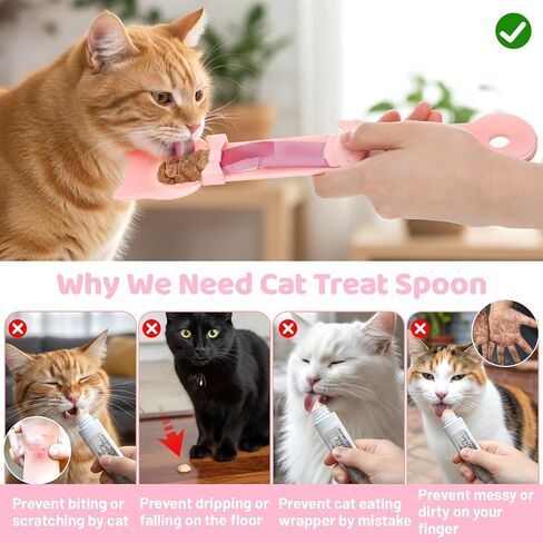 3 PCS Cute Churu Spoon Cat Treat Spoon Temptations Lickable Spoons in Kuwait