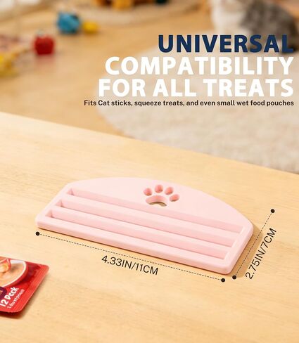 Treat Squeezer Feeder for Lickable Treat Tubes & Pouches, Mess-Free Holder with Easy Squeeze Dispenser Compatible with Churu Style Snacks in Kuwait