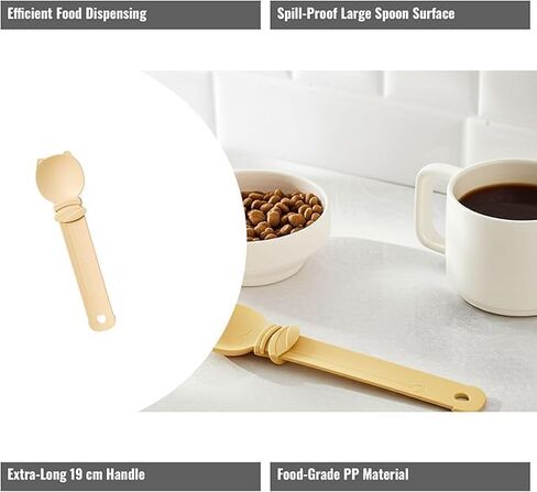 2 Pack Large Cat Treat Dispenser Spoon - Squeeze Feeder for Lickable Paste, Puree & Supplements - Mess-Free Interactive Food Spoon for Cats & Small Pets - Easy Clean with Brush in Kuwait