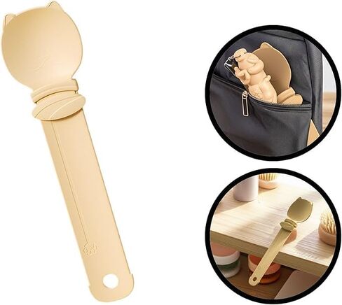 2 Pack Large Cat Treat Dispenser Spoon - Squeeze Feeder for Lickable Paste, Puree & Supplements - Mess-Free Interactive Food Spoon for Cats & Small Pets - Easy Clean with Brush in Kuwait