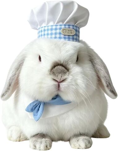 Rabbit Chef Costume Set, Bunny Halloween Outfit with Adjustable Hat & Cloak in Kuwait