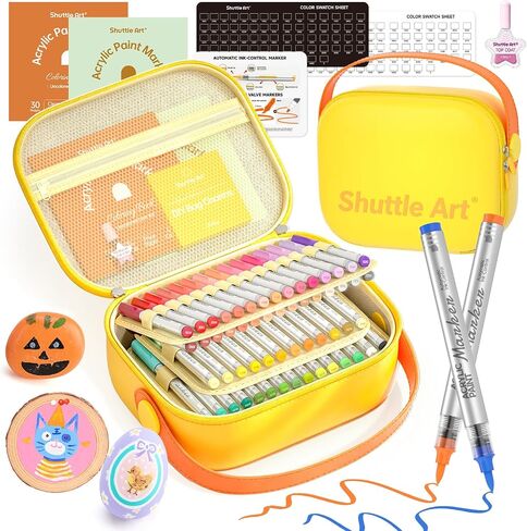 Shuttle Art 36 Colors Automatic Ink Control Acrylic Paint Markers in Kuwait