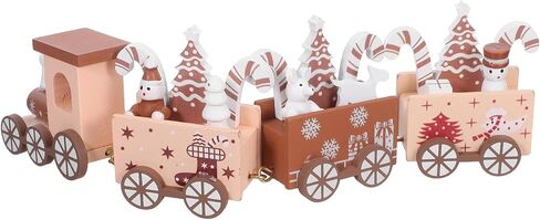 Christmas Mini Wooden Train Tabletop Figurine for Collectors Holiday in Kuwait