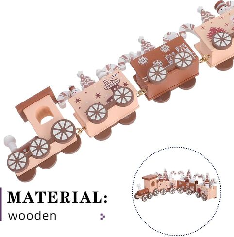 Christmas Mini Wooden Train Tabletop Figurine for Collectors Holiday in Kuwait