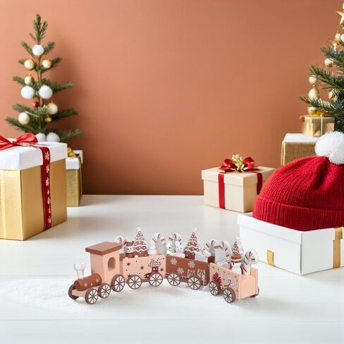Christmas Mini Wooden Train Tabletop Figurine for Collectors Holiday in Kuwait