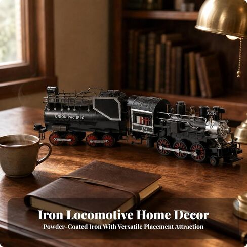 Train Model Industrial Retro European-Style Display Model Detailed for Railway Enthusiasts, Entryway in Saudi Arabia