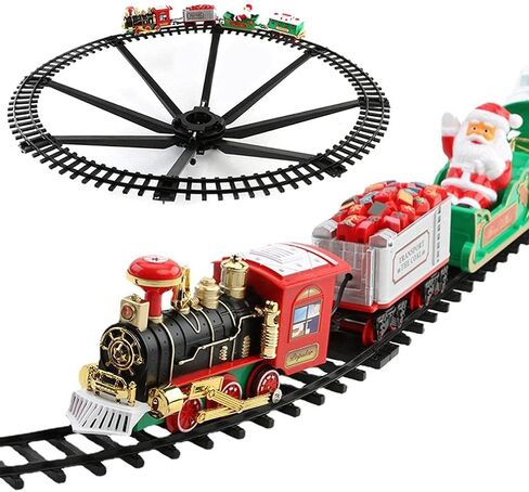 Santa Christmas Toy Train Set, Electric Train with Lights & Sounds in Kuwait