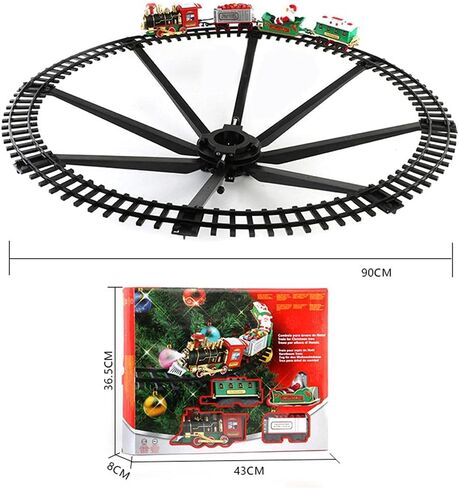 Santa Christmas Toy Train Set, Electric Train with Lights & Sounds in Kuwait