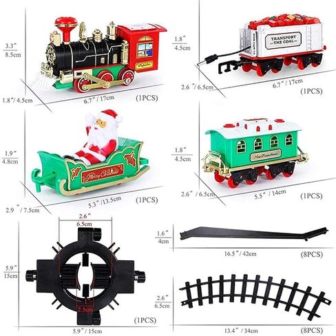 Santa Christmas Toy Train Set, Electric Train with Lights & Sounds in Kuwait