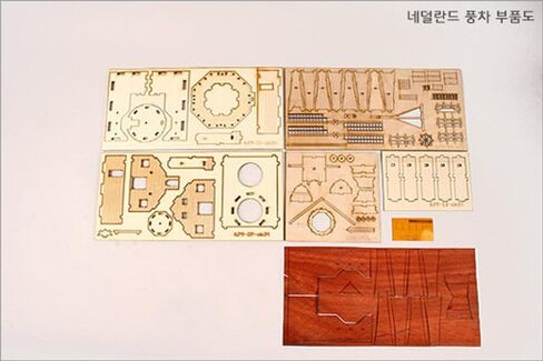 Desktop Wooden Model Kit Dutch Windmill in Kuwait