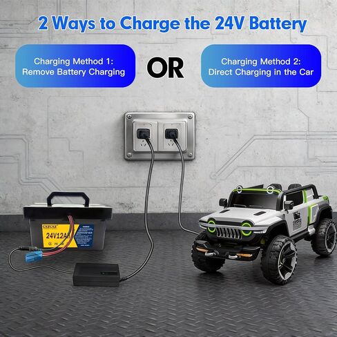 24V12Ah Battery for Ride-On Toy & Cars,24V Battery with Longer Lasting and Lighter Than Lead-Acid,Compatible with Power Wheels, Dynacraft Realtree UTV(Size: 8.5×4.2×4.5 inches) in Kuwait