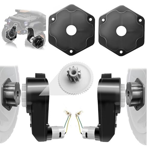 2Pack 24V RS555 40000RPM Fast Drive Motor Gearbox for Power Wheels Motor Upgrade,12V&18V&20V&24V High Speed Motors Gearbox Conversion Kit for Kids Ride on Toys Car Replacement Parts,Free Coupler in Kuwait