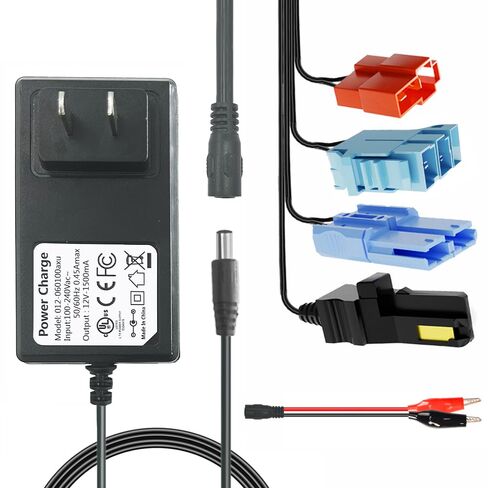 JRRXM 12Volt & 24Volt Universal Charger for Batty Powered Kid's Ride on Toys Car, Best Choice 12V&24V Adapter Charger for Power Wheels Electric Vehicle.LED Lights,Peg-Perego,Fisher-Price (12Volt) in Kuwait