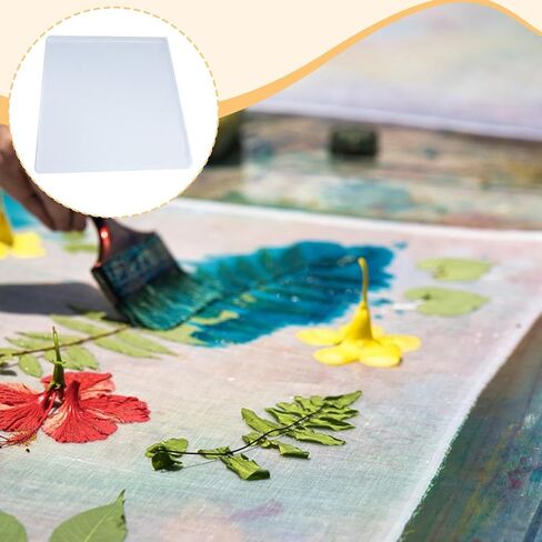 Vaveren Plate Reusable Arts Plate Craft Pad Sturdy Painting Press Tool Portable Gel Material Suitable for Drawing Gifts Classroom 25cmx20cmx0.8cm in Kuwait