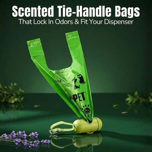 Pet N Pet Dog Poop Bags Rolls, 210 Count, Lavender Scented Tie Handles in Kuwait