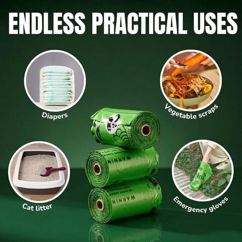 Pet N Pet Dog Poop Bags Rolls, 210 Count, Lavender Scented Tie Handles in Kuwait