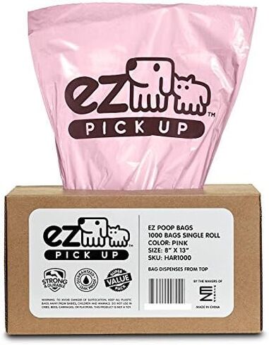 1000 Pet Waste Disposal Dog Poop Bags, EZ Pickup Bags Green (Single roll, not on Small Rolls) in Kuwait