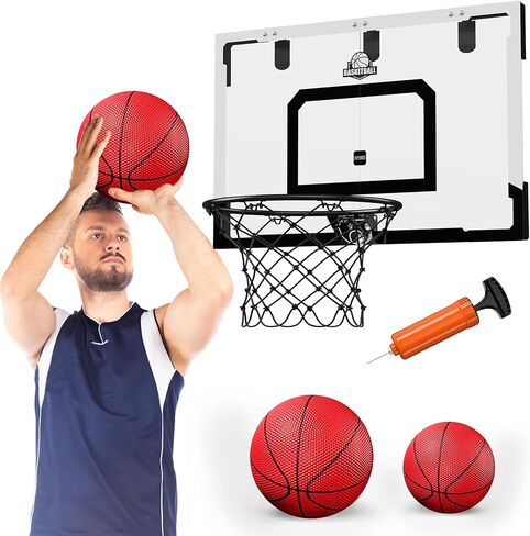 HYES 24" x 16" Large Over The Door Basketball Hoop Indoor for Adults in Saudi Arabia