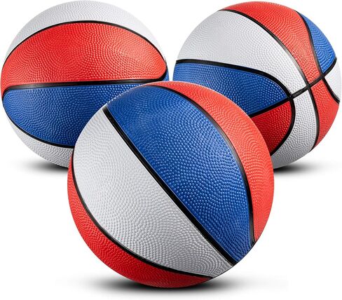 7-Inch Mini Basketballs Size 3 (3-Pack) with Pump for Mini Hoops & Pool in Kuwait