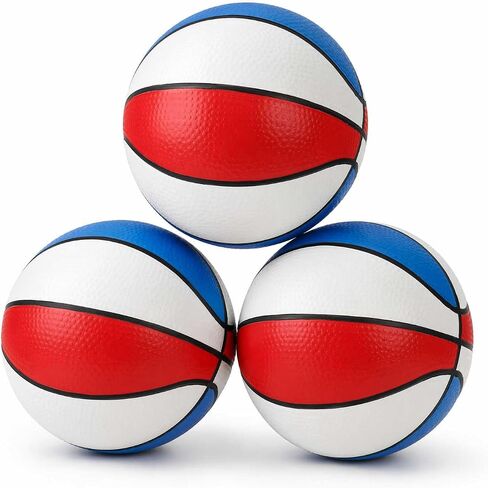 3 Pack Small Toy Basketball with Pump Included, 7 Inch Small Basketball for Indoor and Outdoor Use, Perfect for Pool Parties and Kids Basketball Hoops in Kuwait