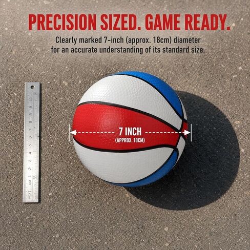 3 Pack Small Toy Basketball with Pump Included, 7 Inch Small Basketball for Indoor and Outdoor Use, Perfect for Pool Parties and Kids Basketball Hoops in Kuwait
